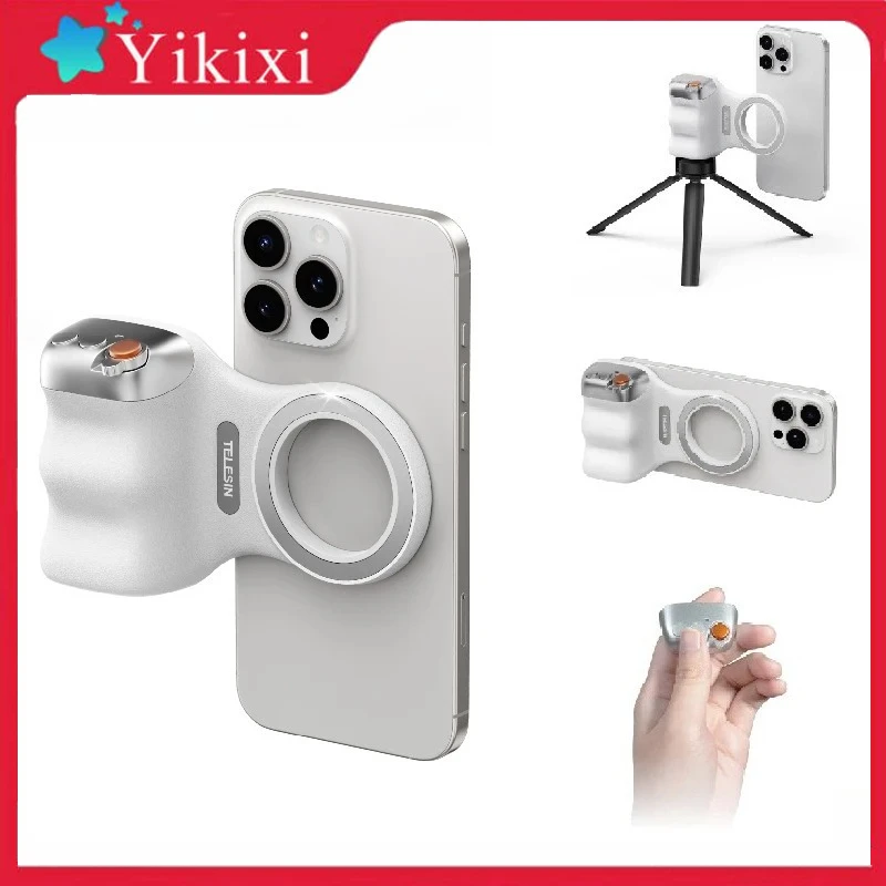 텔레신 폰 카메라 촬영 핸드 그립 마그네틱 스마트폰 홀더 촬영 보조 리모컨 핸들 아이폰 안드로이드 폰용