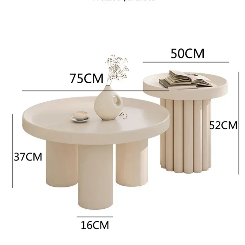 Furniture Living Room Side Table Nordic Elegant Coffee Tables Luxury Minimalist Round Design Bedside Couchtisch Home Mesa image 6