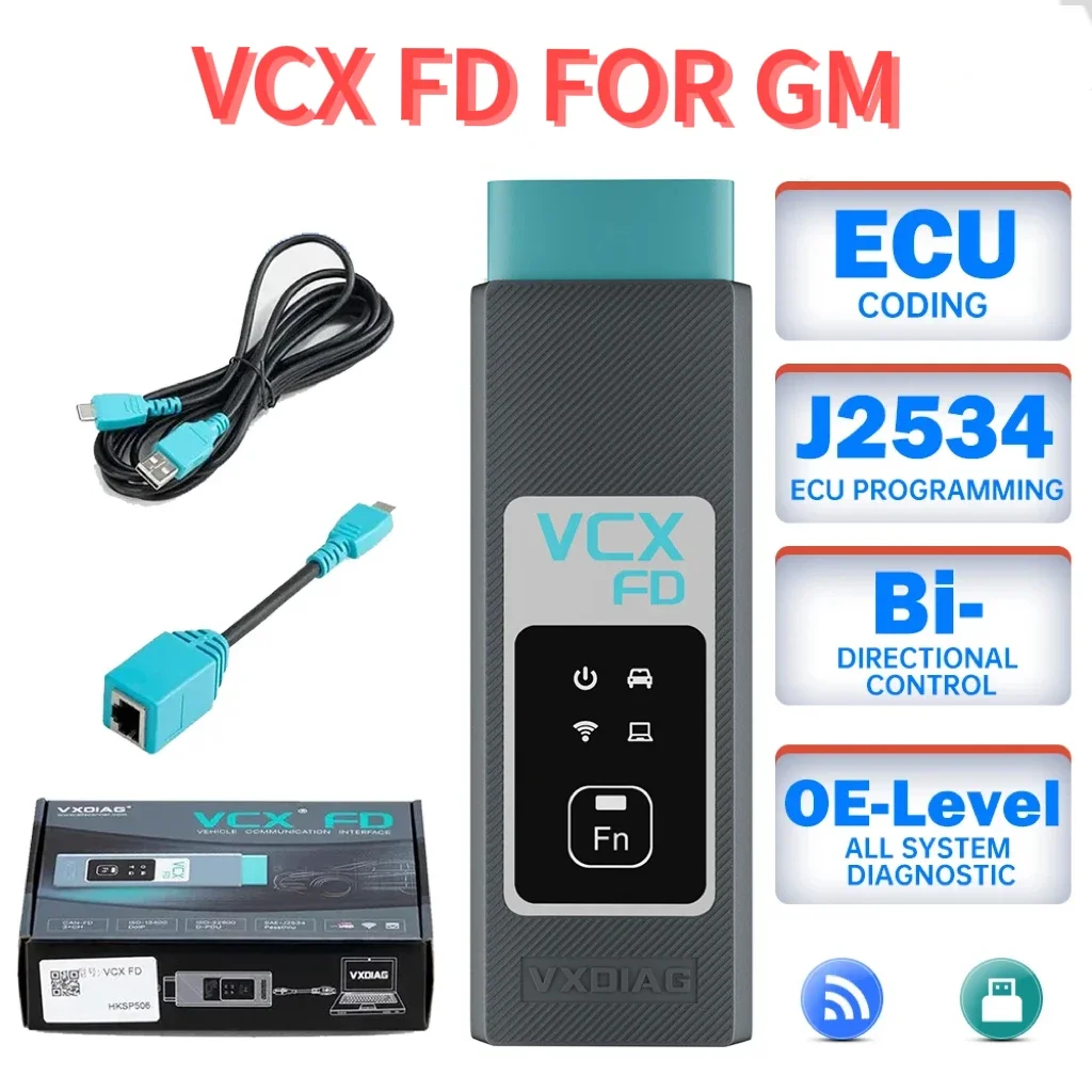 Лучший VXDIAG VCX FD для GM для Opel для Ford/Mazda 2 в 1 Программирование J2534 OBD2 диагностические инструменты Поддержка CAN FD DoIP