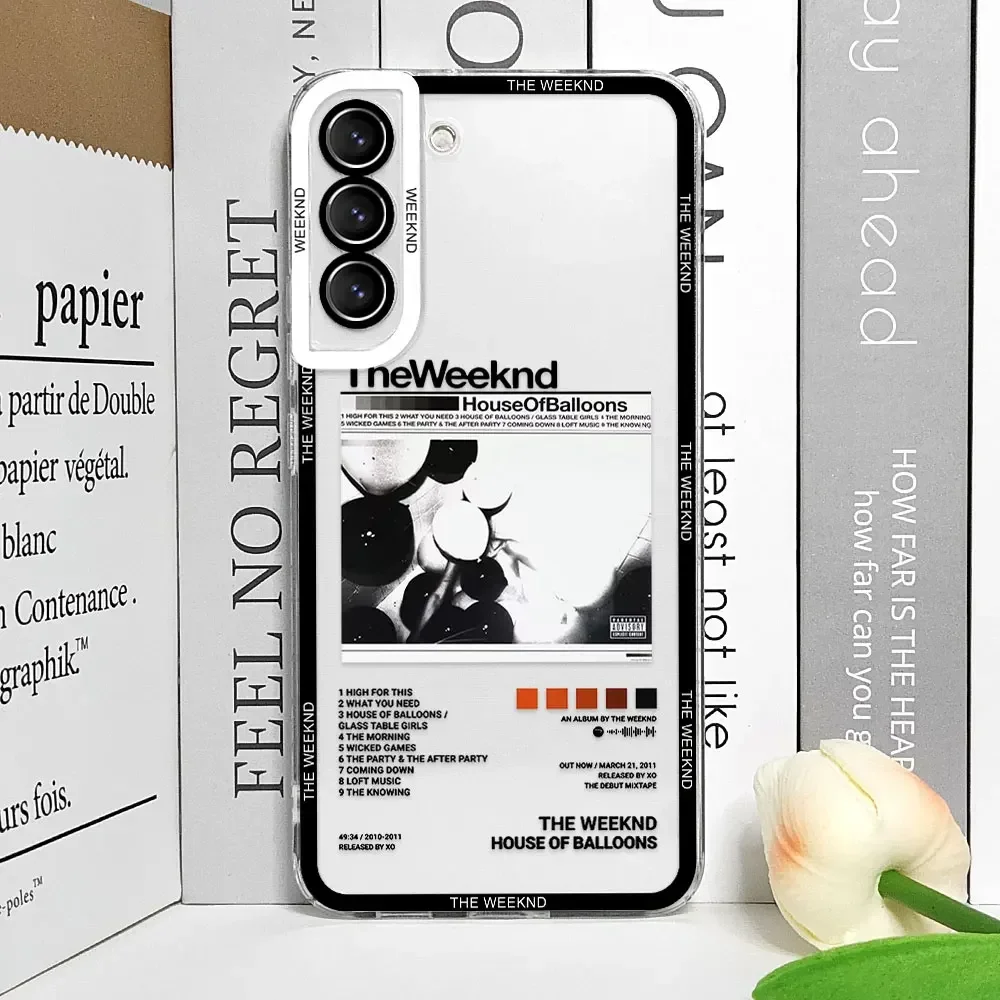 The Weeknd Minimalist Poster Phone Case for Samsung Galaxy S24 S23 S22 S21 S 20 Ultra Plus FE Transparent Soft Cover Coque Funda