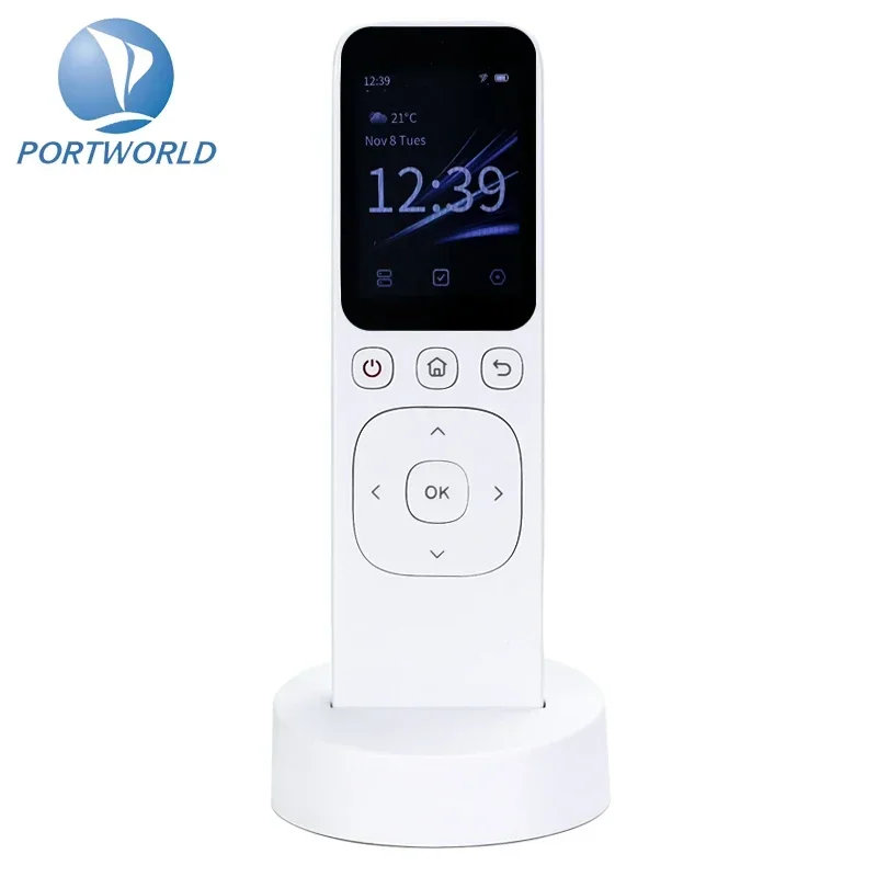 2025 Smart Handheld Touch Screen And Key Control Wifi Smart Screen Tuya IR Mobile Touch Remote Controller With Charging Base