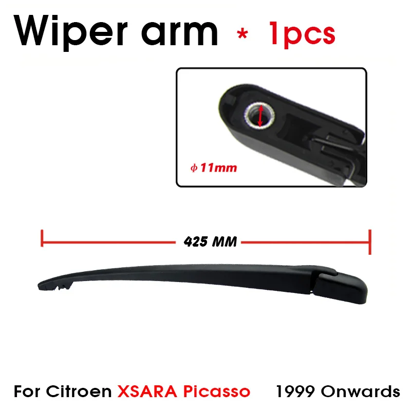 Car Blade Rear Windshield Wiper Arm Blade Brushes For Citroen XSARA Picasso 410MM 1999 Onwards Windscreen Wiper Auto Accessories