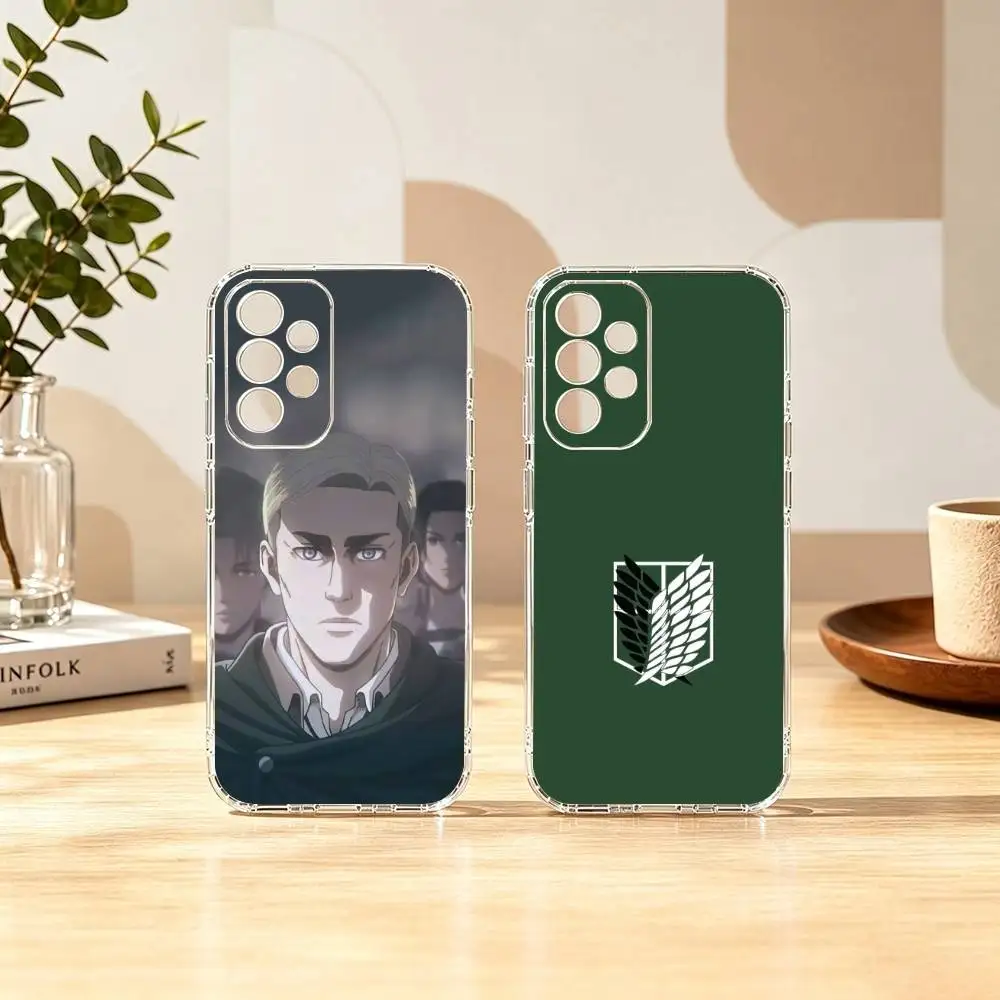 Erwin Smith Attack on Titan  Phone Case Transparent Silicone Soft For Samsung S25,S24,S21,S22,S23,S30,Ultra,S20,Plus,Fe