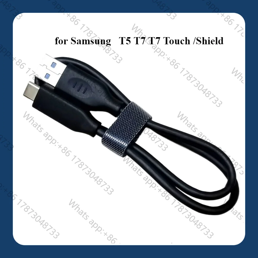 Original 50cm Type C Data Cable USB3.1 3.2 Gen2 10Gbps Cable Cord for    T5 T7 T7 Touch /Shield Mobile Solid State Drive