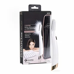 Fashion Models Female Facial Eyebrow Hair Remover LED Luminescence Hair Scraper Shaver Compact Portable Exfoliates Clean Tool