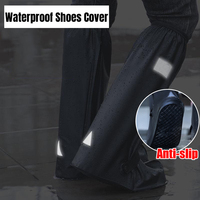 1 Pair Reusable Motorcycle Rain Shoes Cover Non-Slip Waterproof Protectors Covers for Bicycle Scooter Dirt Bike Rainy Snowy Day