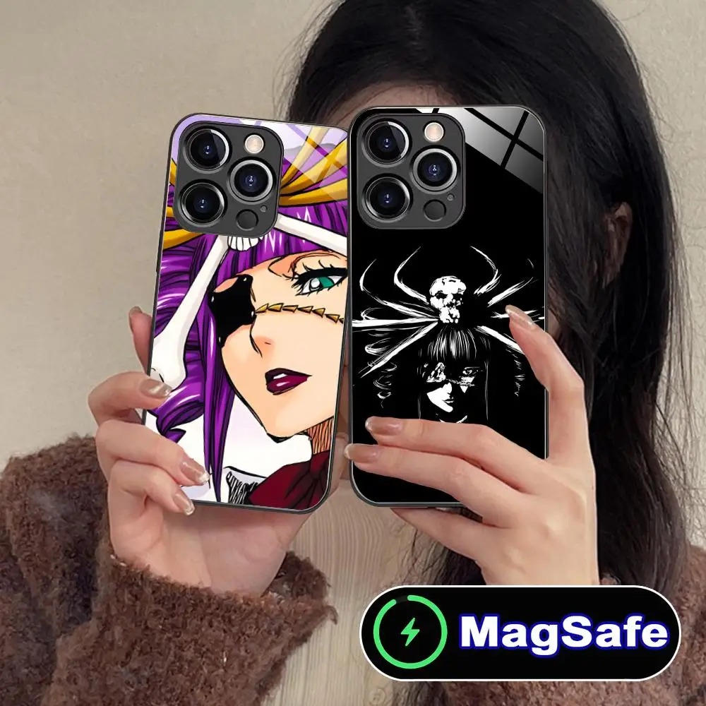 

Чехол для телефона Bleach Katen Kyokotsu для iPhone 16, 15, 14, 13, 12, 11 Pro Max Plus Mini MagSafe, защитное стекло, красивая роскошь