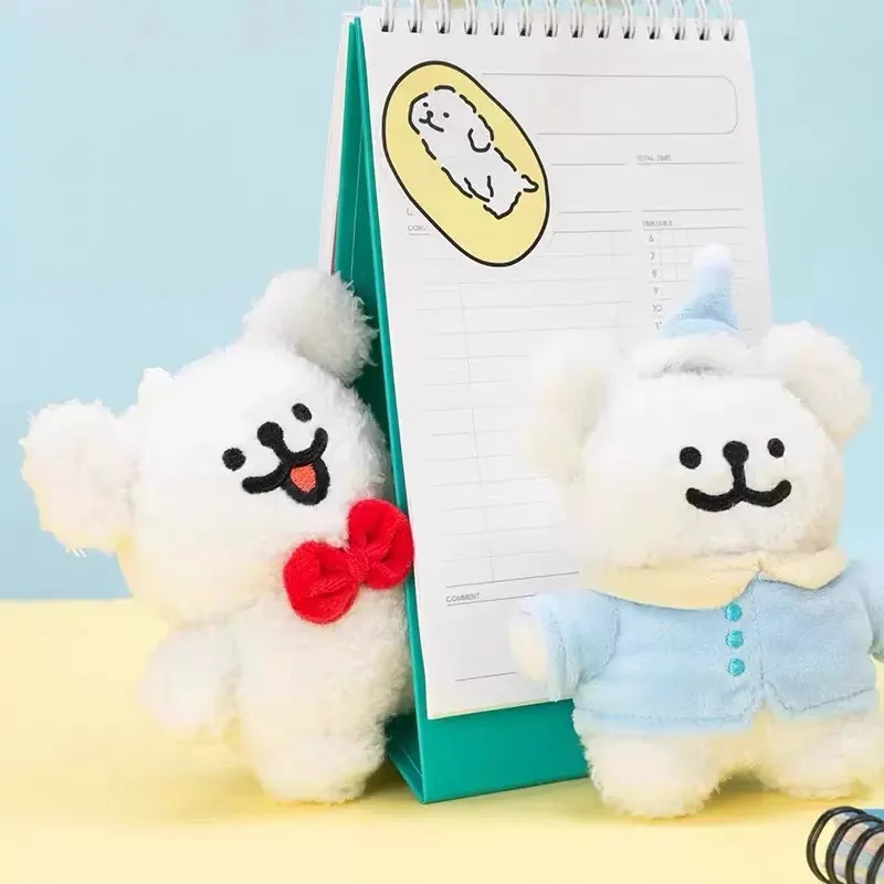 Authentic Line Puppy Maltese Pajama Series Plush Pendant Girl Bag Pendant Doll Doll Boy Girl Kawaii Birthday Gift Childrens Toys