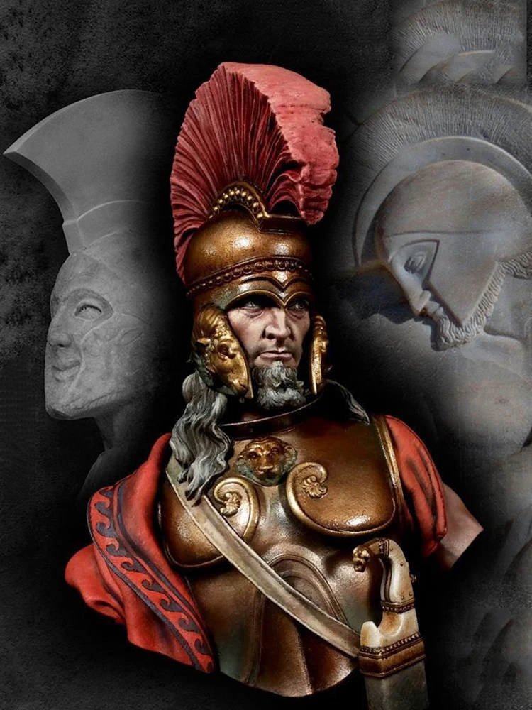 

Resin soldier 1/10 ancient officer fantasy soldier BUST Model Unassambled Unpainted Figure Building Kit