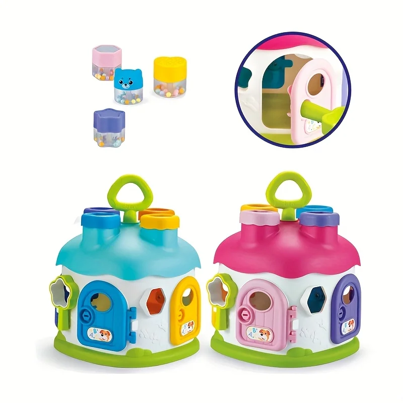 Shape Sorter House Toy, Educational Puzzle, Colorful Blocks, Early Learning Toy