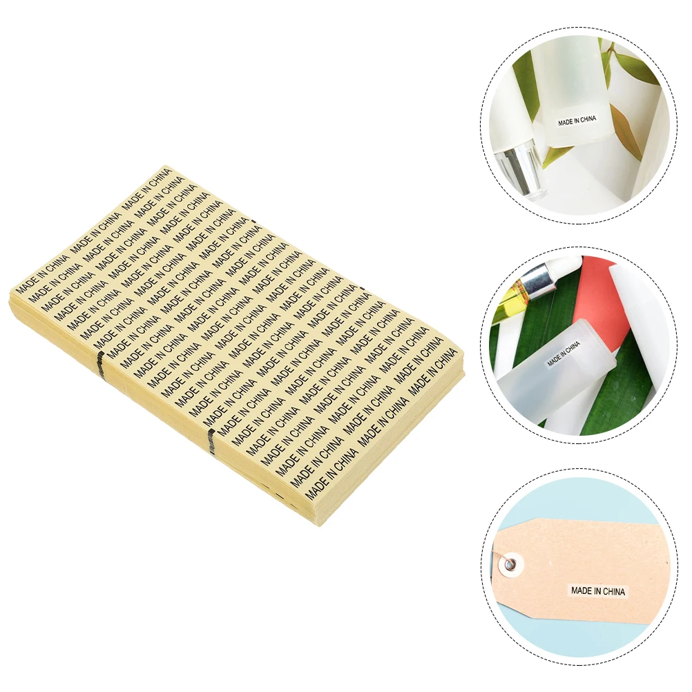 

3500pcs Transparent Label Stickers China Imported Self Adhesive Packaging Retail Labels For Origin Country Marking (Yellow)