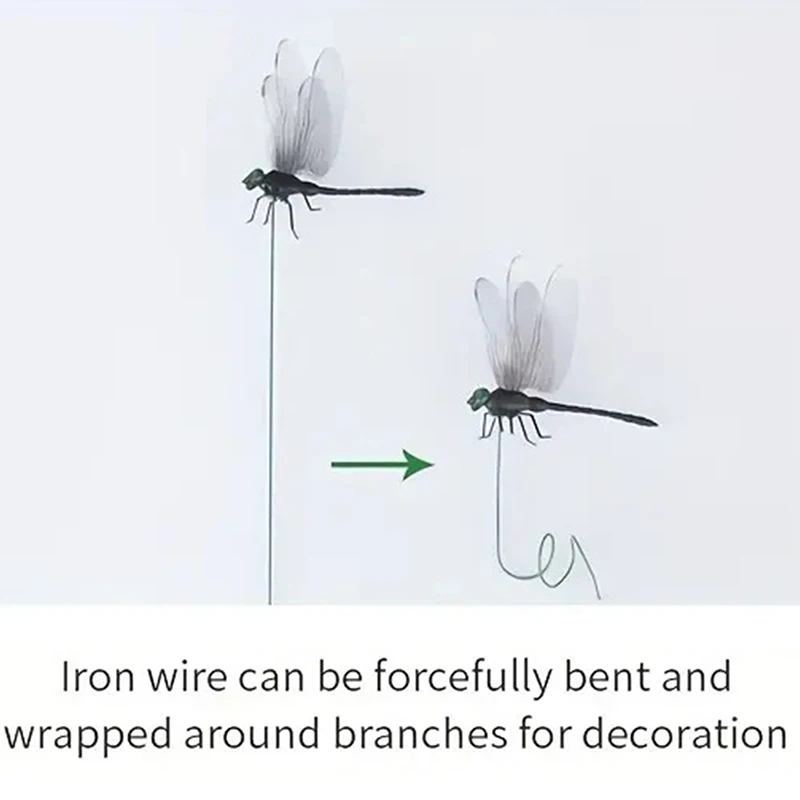 C Outdoor Mosquito Repellent Simulation Stick Dragonfly Rope Dragonfly Repellent Artifact Dragonfly Stakes Yard Plant Lawn Decor