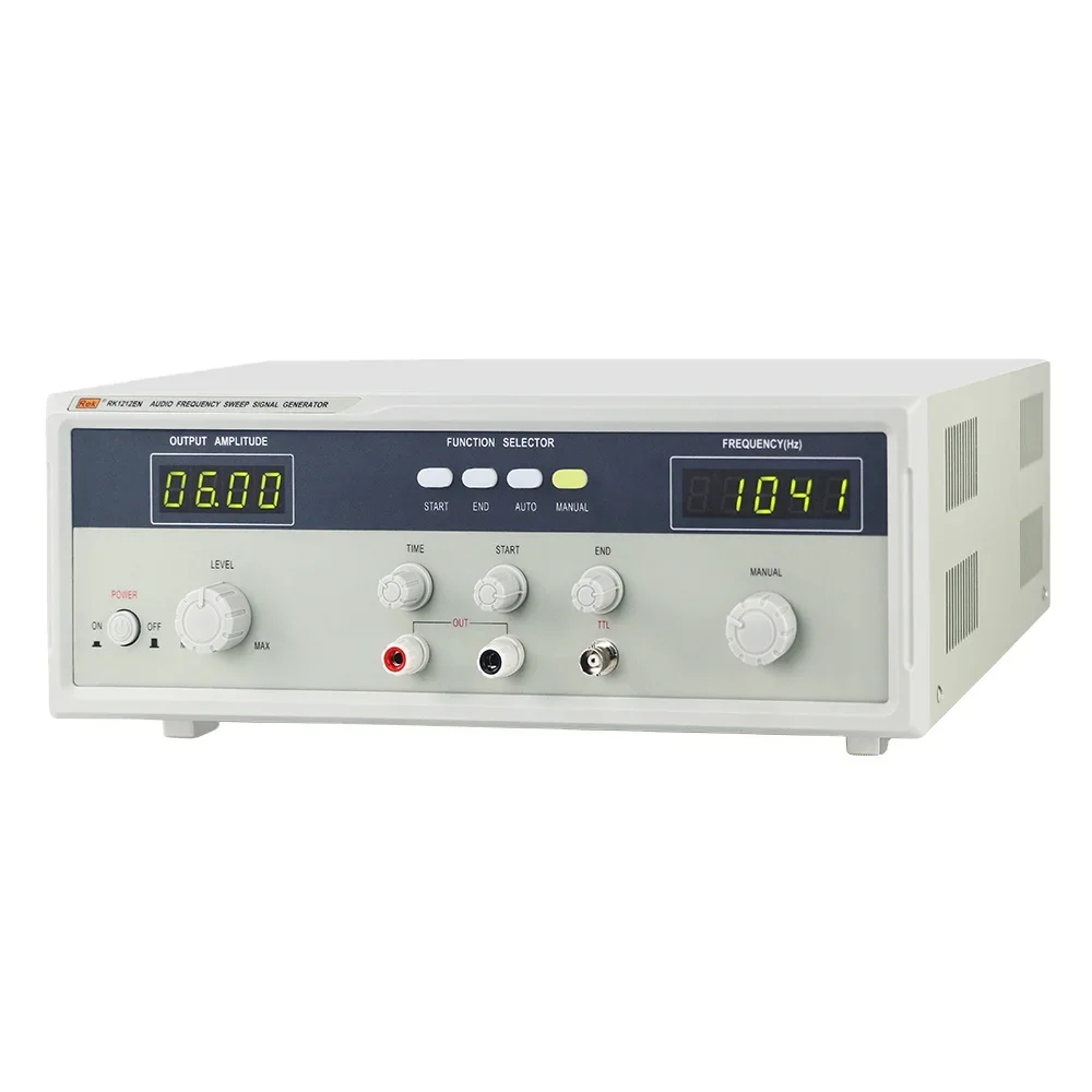 

China Audio Signal Generator 60W REK RK1212EN 0.1Vrms--22Vrms Detecting Noise Pure Tone Check Audio Sweep Generator