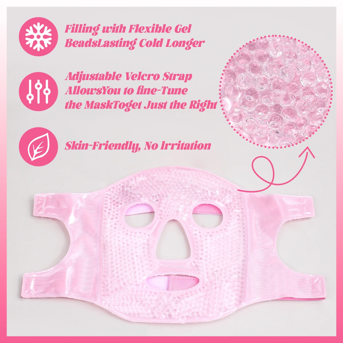 1pcs/2pcs A Reusable Gel Mask, Hot and Cold to Relieve Puffy Eyes, Unisex Facial and Eye Care Mask to Relieve Fatigue Sleep. image 4