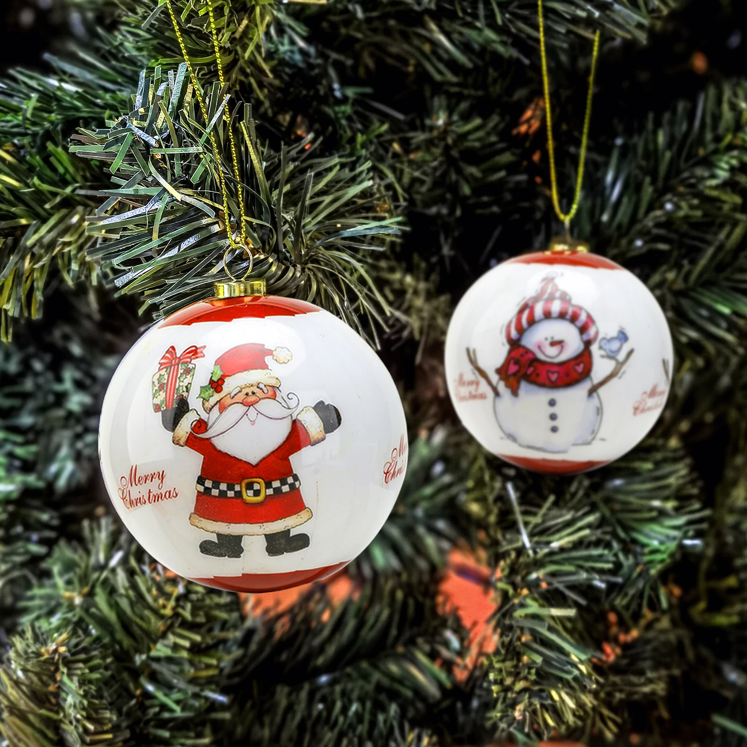 3pcs 8cm Christmas Balls Original Gifts Christmas Decoration 2024 Christmas Tree Decorations Gift Decoration Pendants Baubles