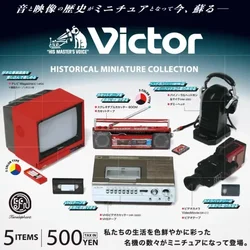 Original Genuine Kenelephant Gashapon Capsule Toys Victor Vintage Appliances TV Camera Miniature Model Doll Decor Creative Gift