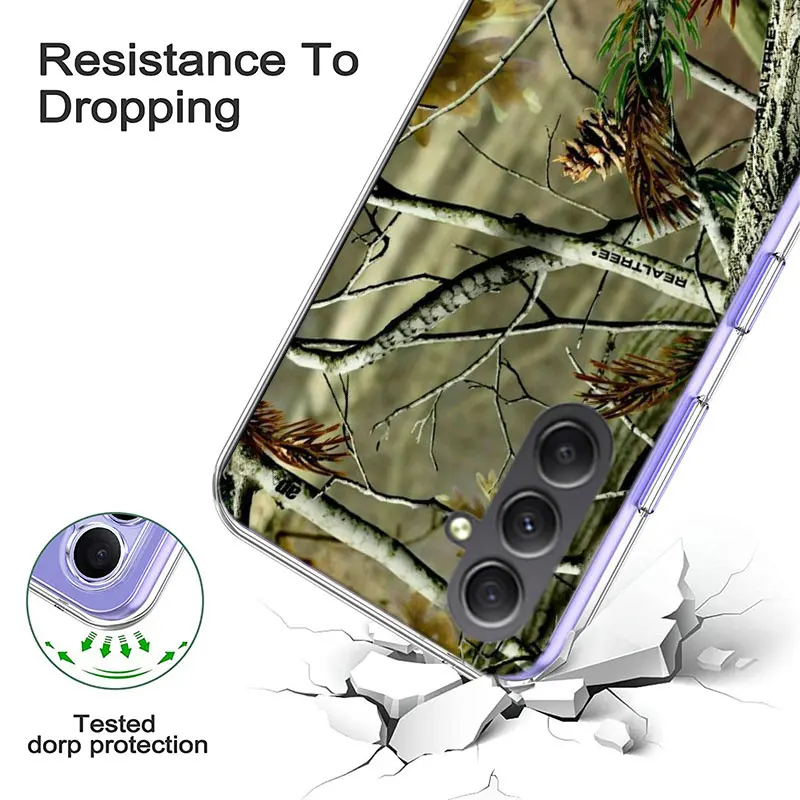 Realtree Real Tree Camo Cover Phone For Samsung Galaxy A70 A50 A40 A30 A20E A10 A71 A51 A41 A31 A21S A11 A9 A8 A6 Plus A7 A80 A9