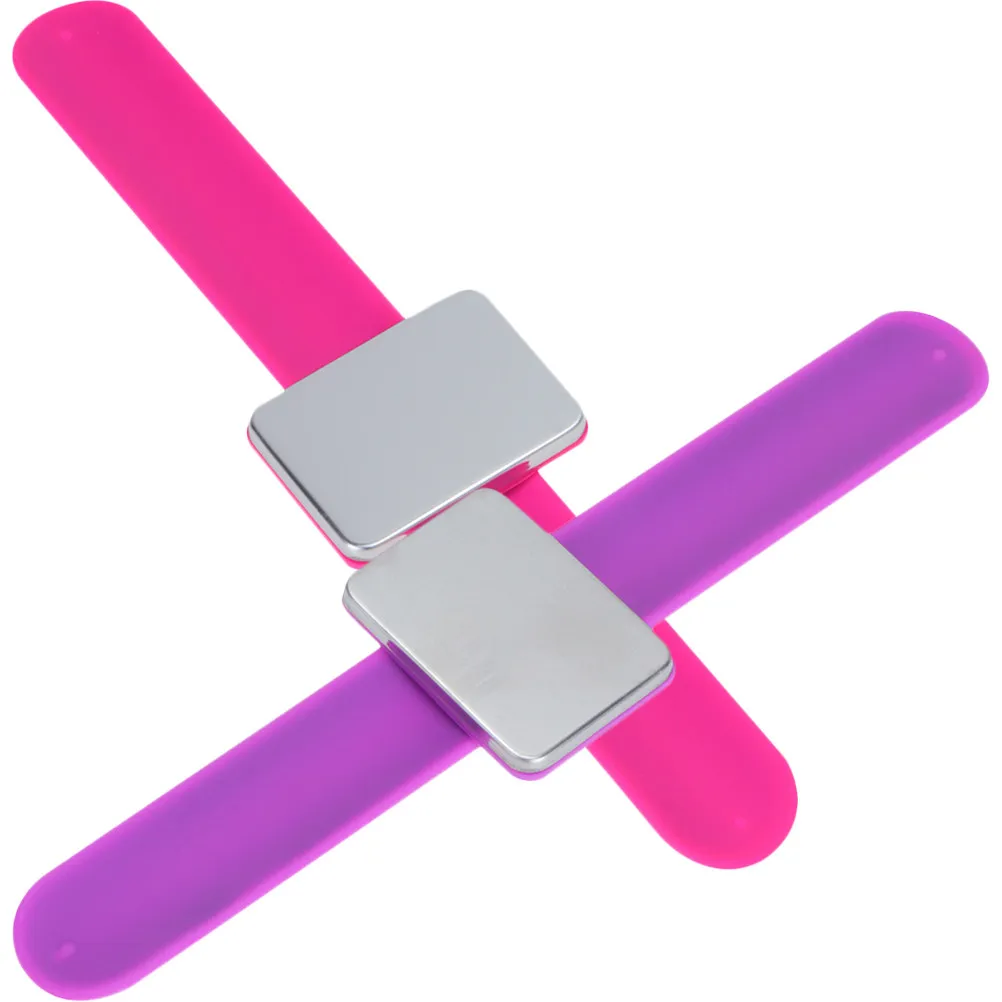 

2Pcs Magnetic Pin Bracelet Premium Silicone Slap Wristband for Hairdressers Barbers Sewing Needles Hair Clips Storage Holder