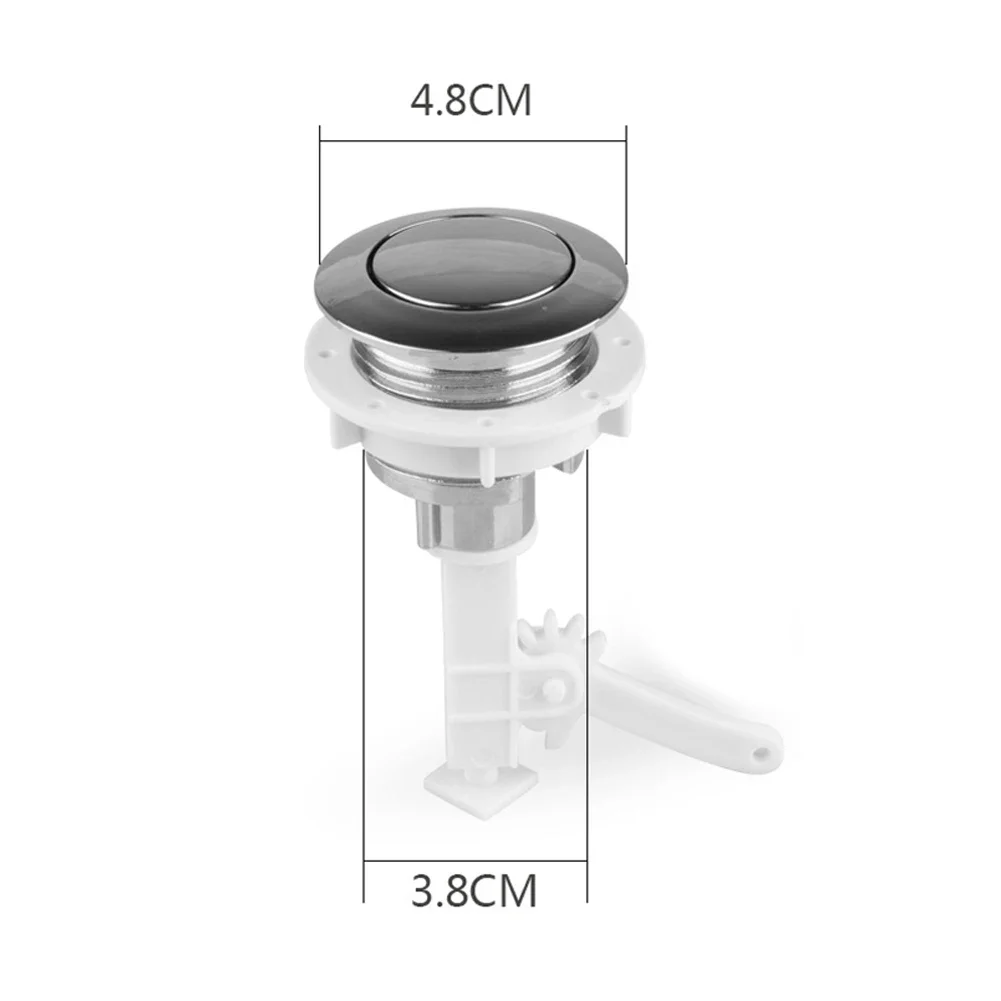 38mm Bathroom Toilet Push Button Toilet Button Cover Round Valve Rods Push Toilet Water Tank Button Bathroom Accessories