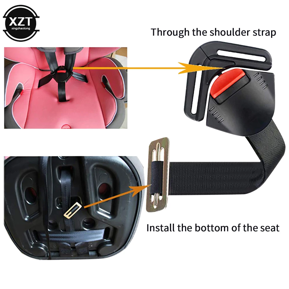 New Universal Car Baby Safety Seat Clip Belt Fixed Lock Buckle Safe Belt Strap Child Clip Buckle Latch Extender Cover Strap Belt