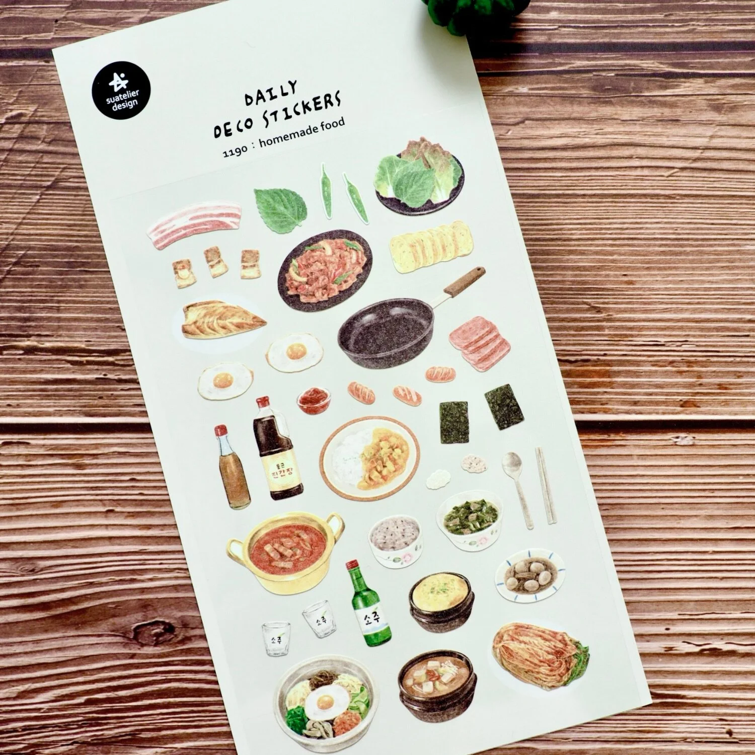 Korean Import Suatelier Homemade Food Paper Stickers Scrapbook Decoration Stationery DIY Stickers School Office Supply 1190