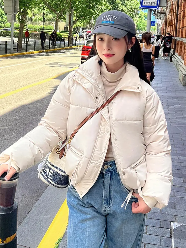 Vielleicht 2023 Cotton Padded Short Parkas New Hooded Down Winter Jacket Women 6 Color Thick Warm Winter Coat Female Outerwear
