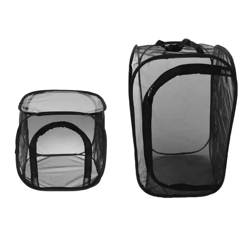 Foldable Butterfly Habitat Cage Insect Mesh Terrarium Net Pop-up Breeding Cage for Outdoor Nature Exploration
