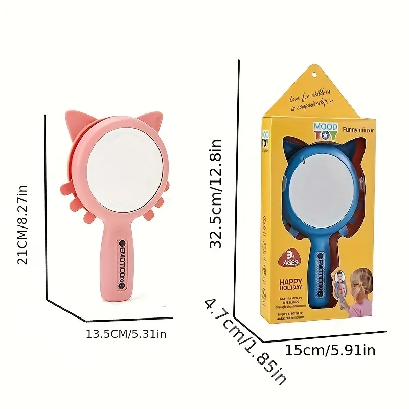 어린이 감정적 모조 표현 거울 조기 교육 퍼즐 개발 카드 6 어린이를위한 감정적 시뮬레이션 학습 장난감