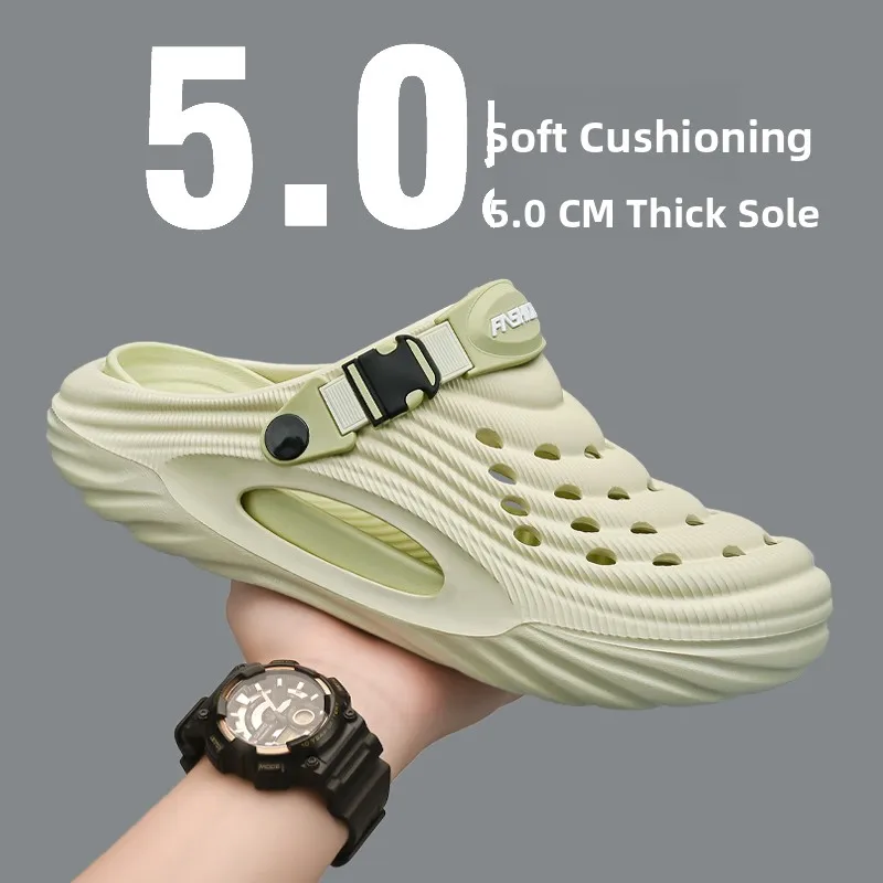 

Men's Summer Driving Two-use Operating Room Slippers Soft Bottom Outdoor Wear Home Casual Coconut Thong Slippers Breathable S...