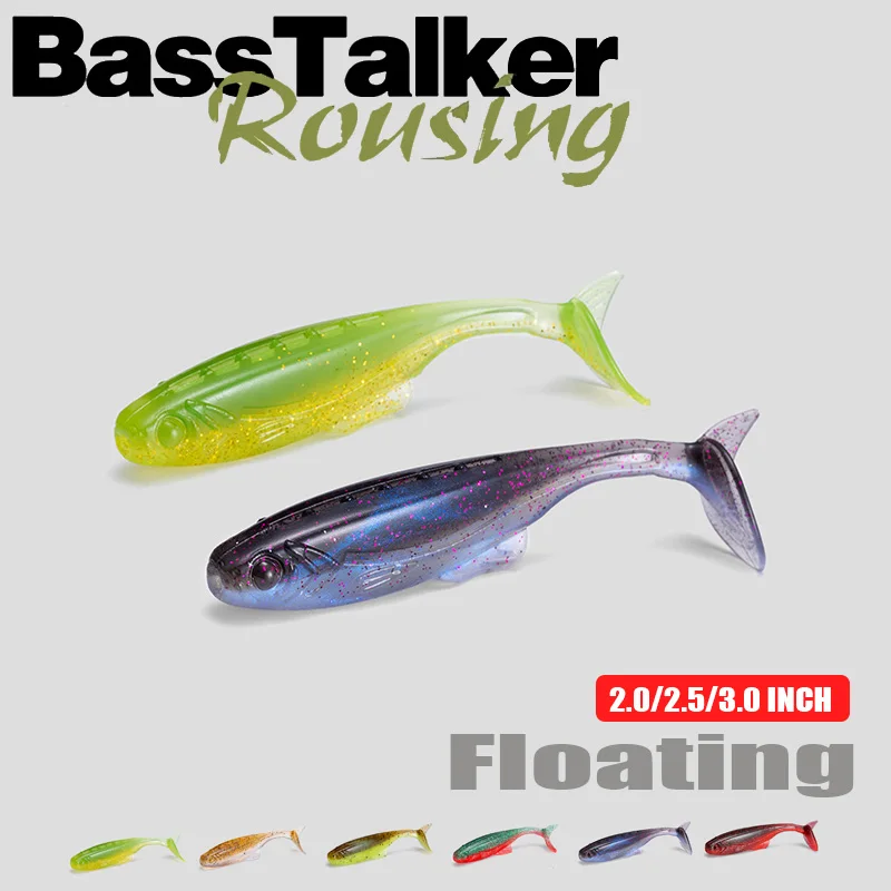 BassTalker XIAOLANYV Schwimmender Bassköder 2,0/2,5/3,0 Zoll Revolutionärer weicher Kunststoff Hochwertige Gummiköder