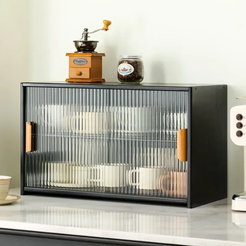 Multi-functional Desktop cup storage rack Water cup storage box Dust-proof glass Tea cup Tea set Coffee cup rack Cup holder