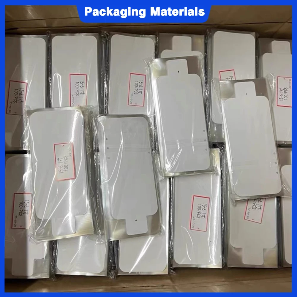 500pcs Phone Front Display Glass Factory Paper Protective Films Stickers For iP 17 16 15 14 13 Pro Pro Max LCD Screen Protectors