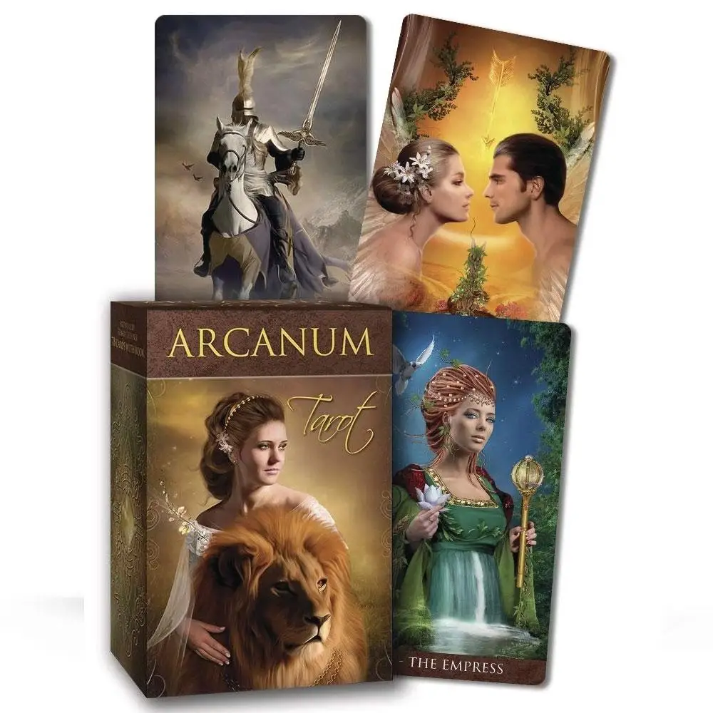 

10.3*6cm Full English Arcanum Tarot 78 Cards Deck Mysterious Divination Oracle Playing Card Family Party Board Game