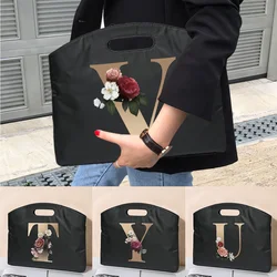 2022 Briefcase Handbag 26 Letter Print Tote Business Office Computer Case Sleeve Laptop Bag Unisex File Conference Document Bag