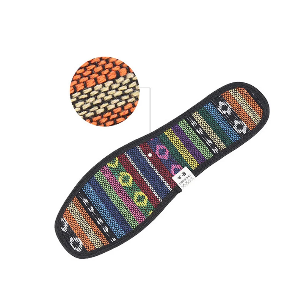 

3pcs Hand Embroidered Insoles Size 36 Breathable Sweat-Absorbing Foot Care Shoe Pads Sports Insoles Bamboo Charcoal Shoe