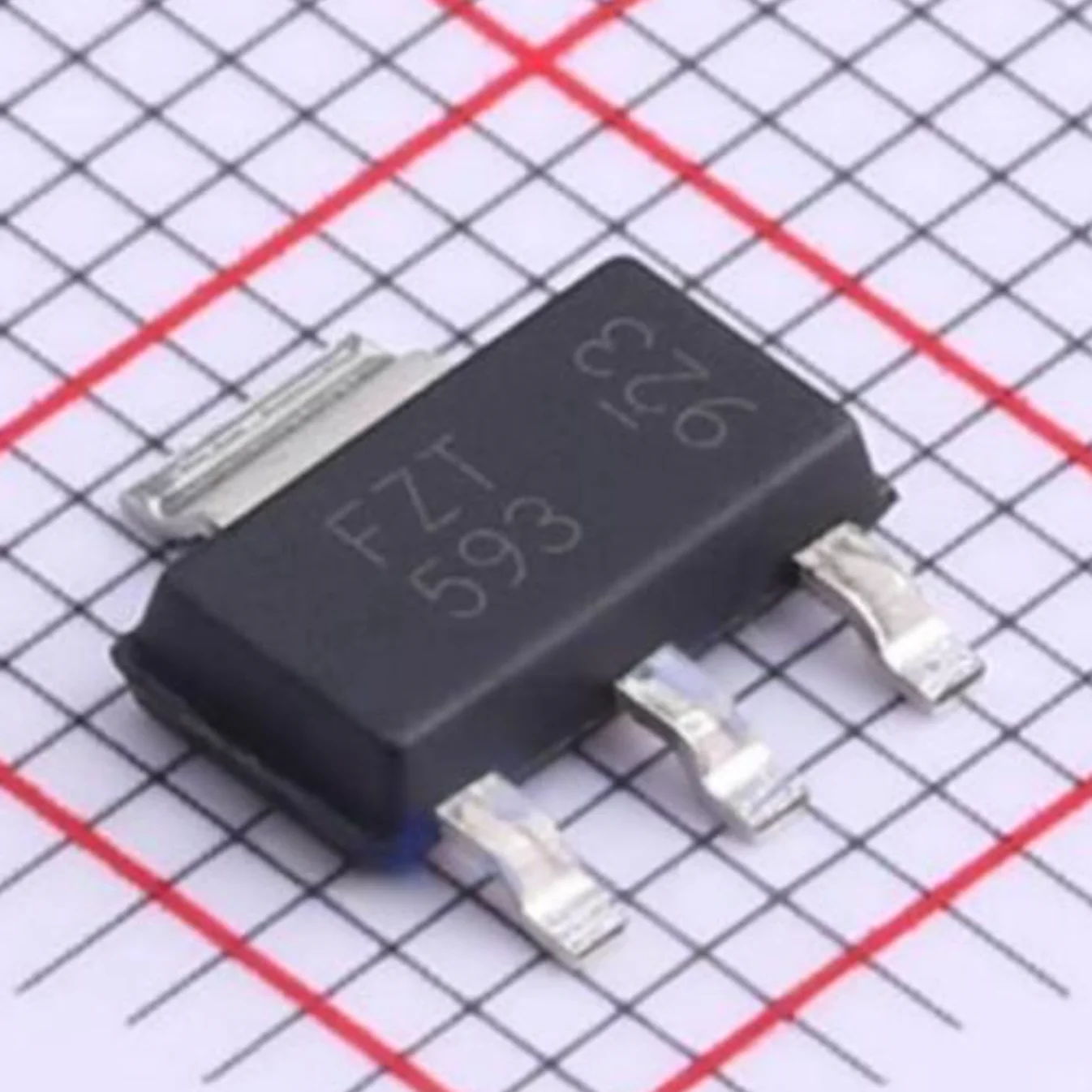 10PCS FZT593 SOT-223 NEW Original Triode (BJT) 2W 100V 1A PNP 100V PNP MEDIUM POWER TRANSISTOR IN SOT223 FZT593TA