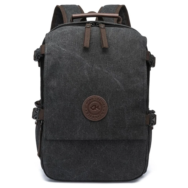 2025 حقيبة ظهر كلاسيكية فليب موضة قماش حقيبة السفر عادية الكمبيوتر حقيبة مدرسية من القماش #3