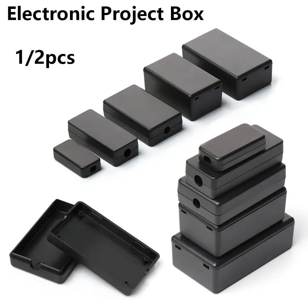 1/2pcs Black ABS Plastic DIY Electronic Project Box Instrument Case Waterproof Cover Project Enclosure Boxes