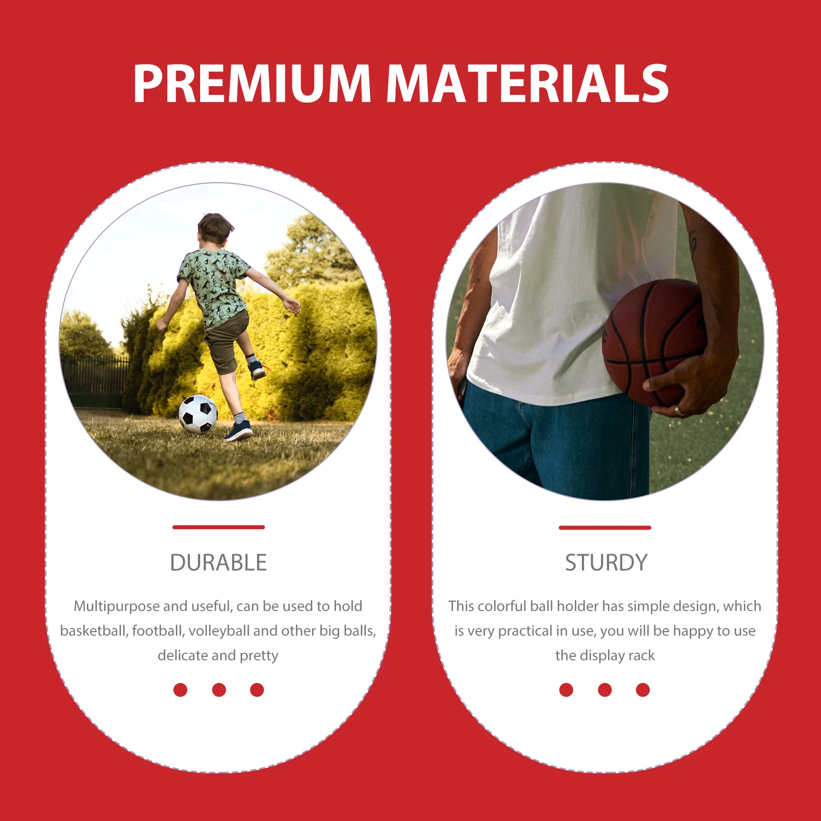 

5Pcs Stable Balls Base Multipurpose Football Basketball Volleyball Support Racks Simple Practical Long Lasting Material