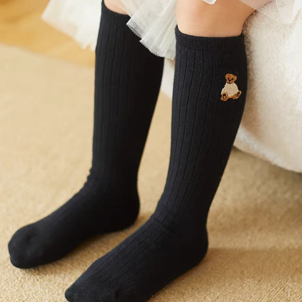 Children\'s socks Cute Bear 1-8 Y Spring and Autumn Cotton Girls Korean version knee-high Stockings Baby Leg Socks Toddler Boys