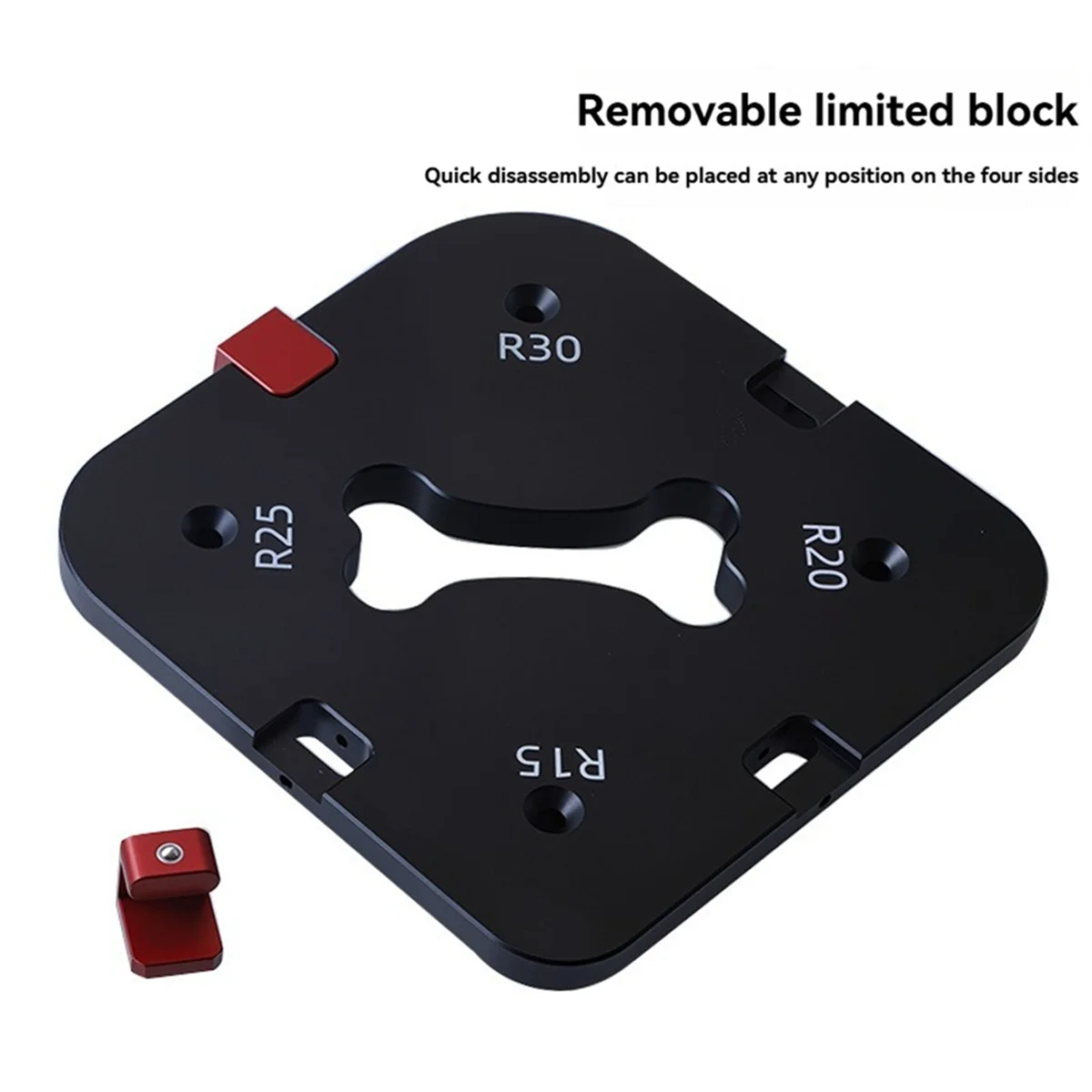 N18R Pocket Radius Jig Router Cutting Fillet Template 4-in-1 R-Angle Arc Chamfering Template Round Corner Quick Cutting Mold