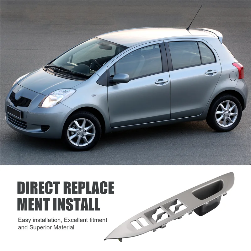 

A77T-Front Left Window Glass Lift Switch Trim Panel Cover For Toyota Yaris 2008-2016 Side Door Window Lock Switch Bezel LHD