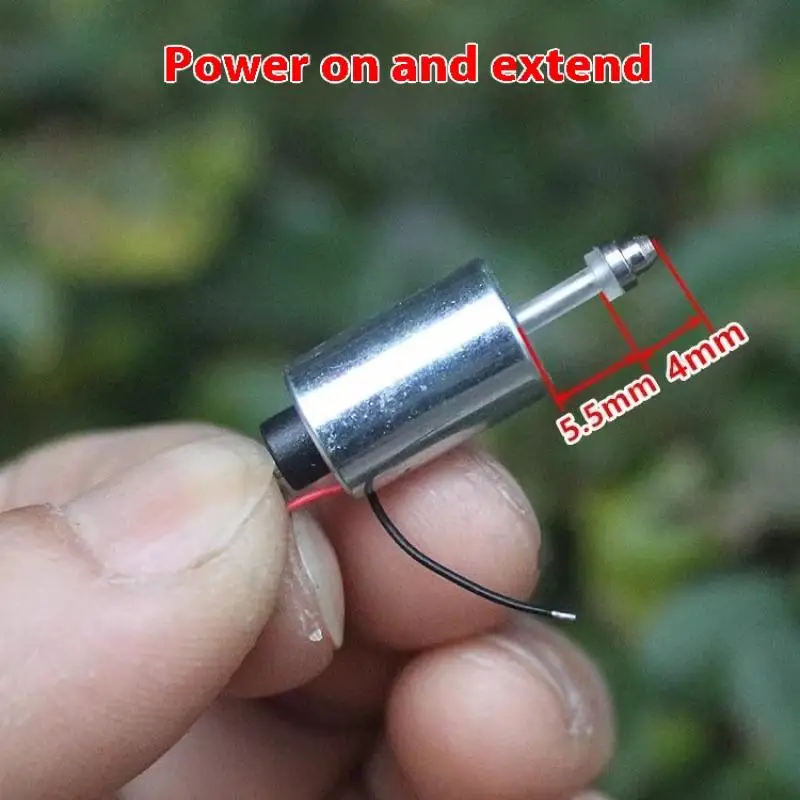 Dc 7.4v 9v 12v mini redondo 10mm cilindro sucção push-pull tipo solenóide linear eletroímã diy bloqueio de impressão digital