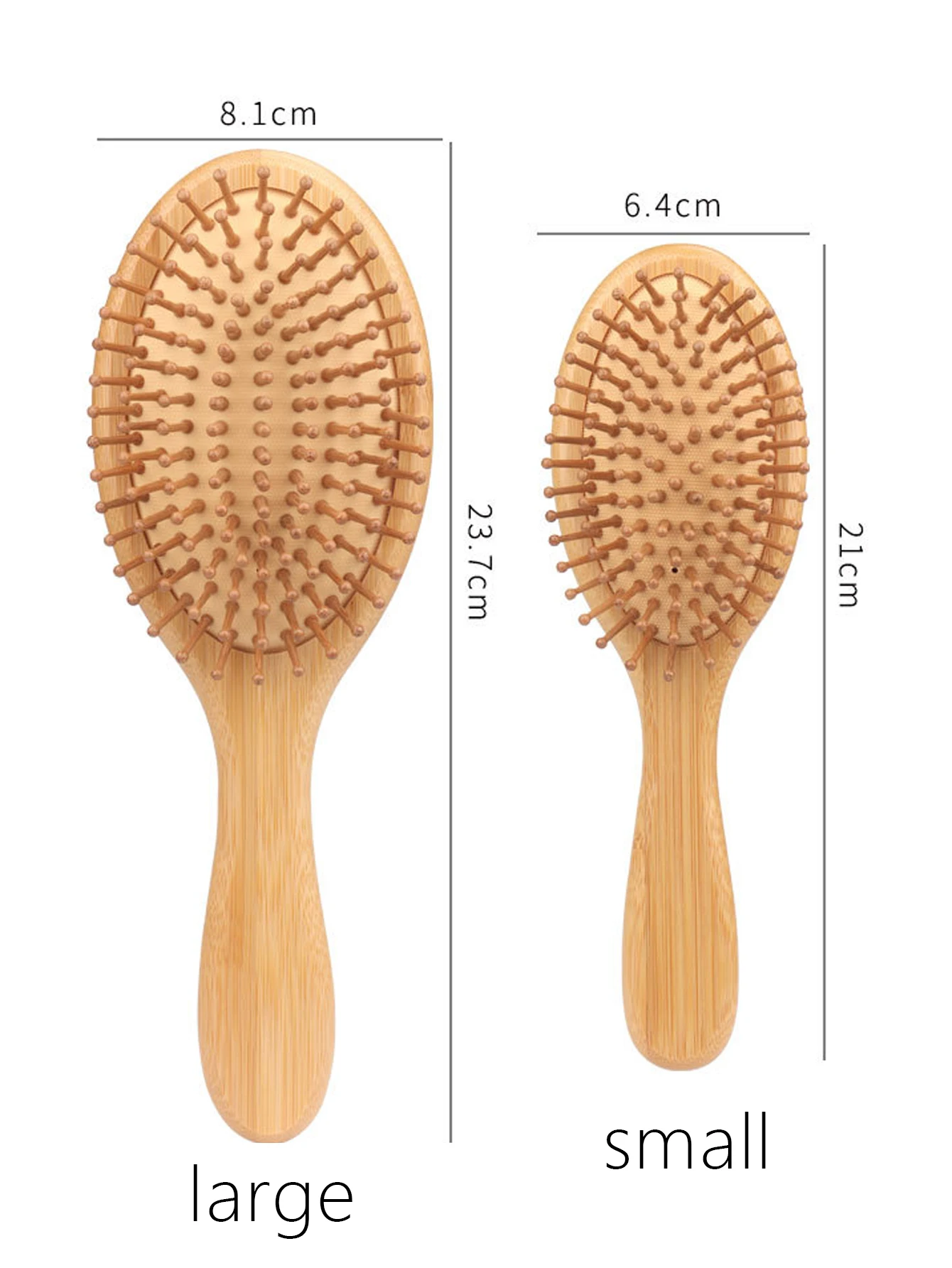 Peigne à cheveux en bois naturel, 1 pièce, brosse en bambou pour soins capillaires sains