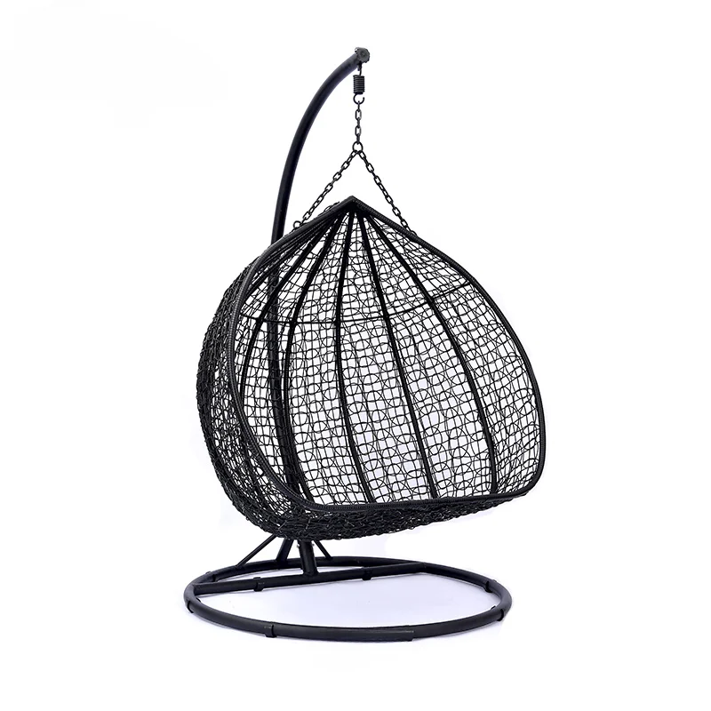 Patio Swing With Stand Outdoor Furniture Set Kids Adults Garden Relax Hammock Double Wicker Rattan Hanging Egg Swing Chair