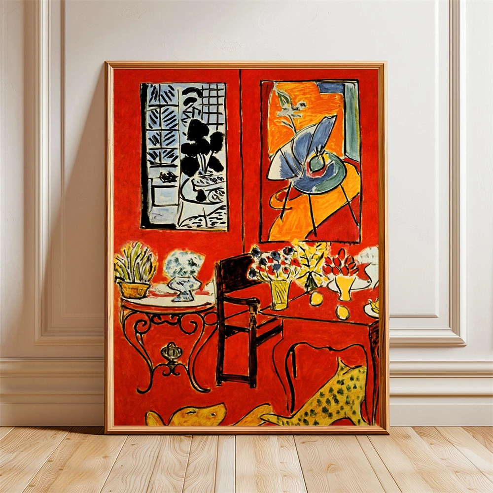 Red Matisse Art Print Poster Henri Matisse Poster Modernist Wall Art Fauvist Home Decor Vintage French Art Prin Canvas Painting