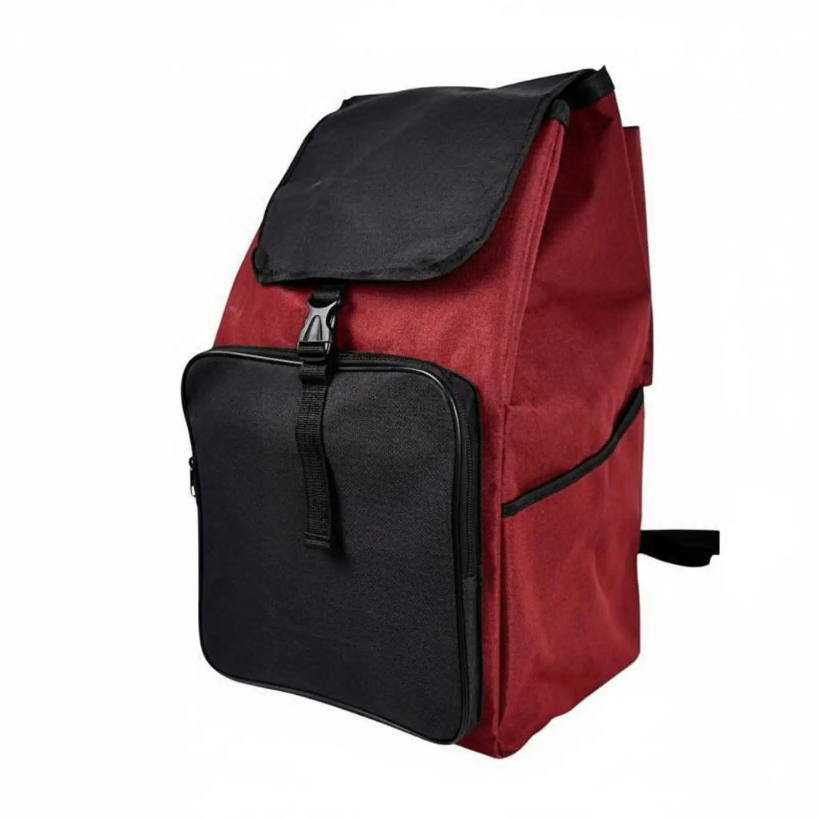 Folding Cart Grocery Bag Liner with Tall Side Pockets and Front Zip for Standard Trolleys Reusable Shopping Carrier for Market