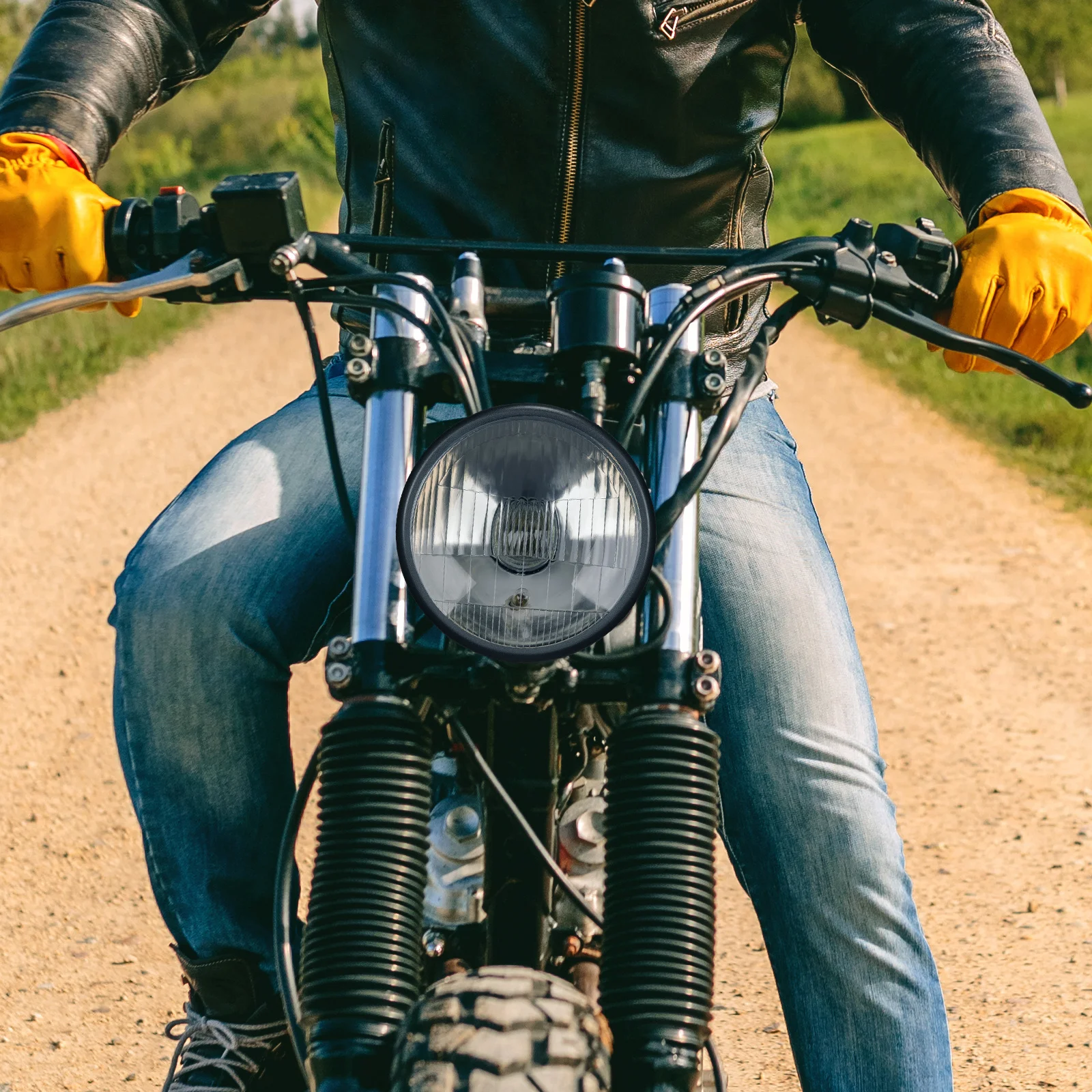 

Headlight Housing Motorcycle Lamp Cover Sturdy Pc Material Waterproof Dustproof For Led Headlamp Mount Brackets