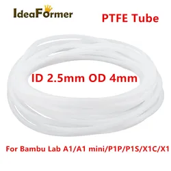 2.5mm OD 4mm Bambu Lab PTFE Tube ID P1P AMS A1 Mini 3D Printer Teflonto Pipe 1.75mm Bambulab Ptfe Tube Bambulabs Filament Parts