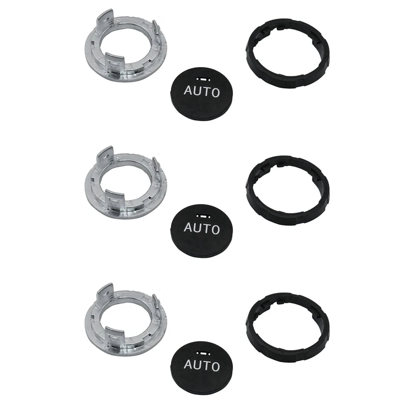 3X Climate AC Control Rotation Knob Button Switch Repair Kit 61319393931 For -BMW X5 X6 F10 F07 F02 F15 F16